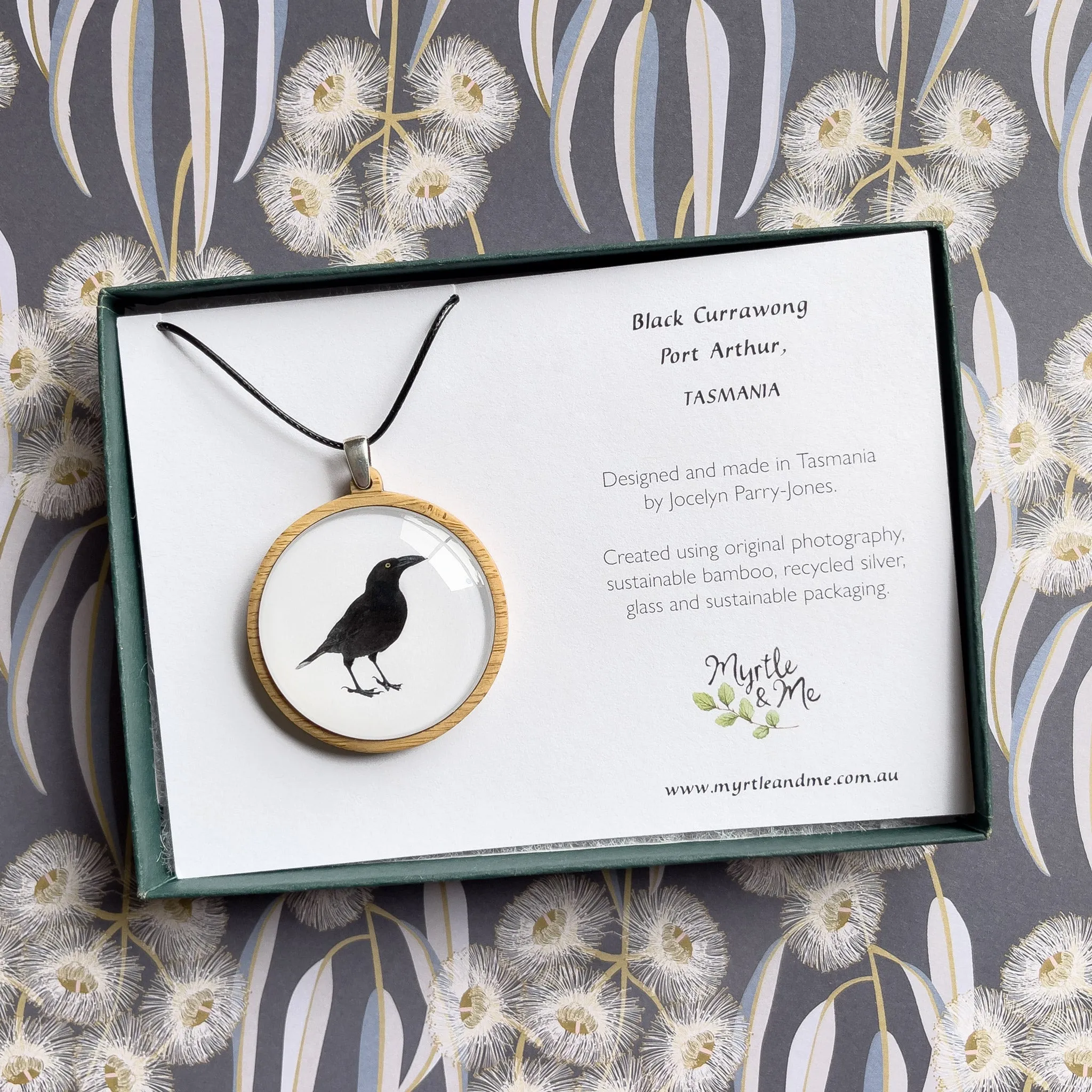 Black Currawong - Pendant (Large)