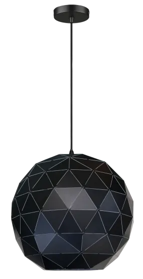 Black Laser Cut Pendant Light Large