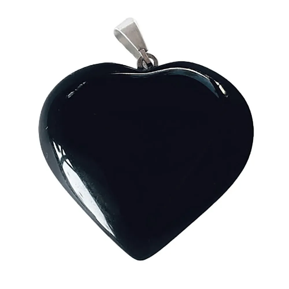 Black Obsidian Mini Heart Pendant