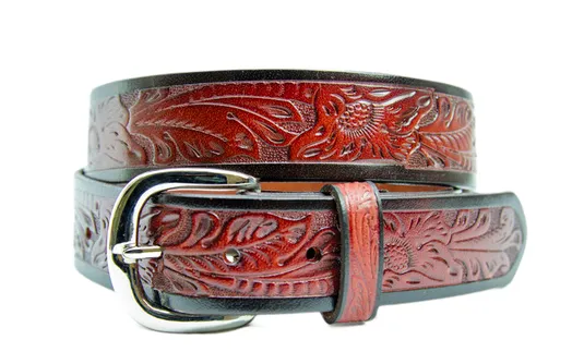 Brigalow Kids Embossed Leather Belt