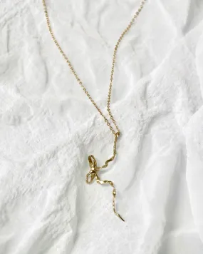 Burnt Bow Pendant - Gold