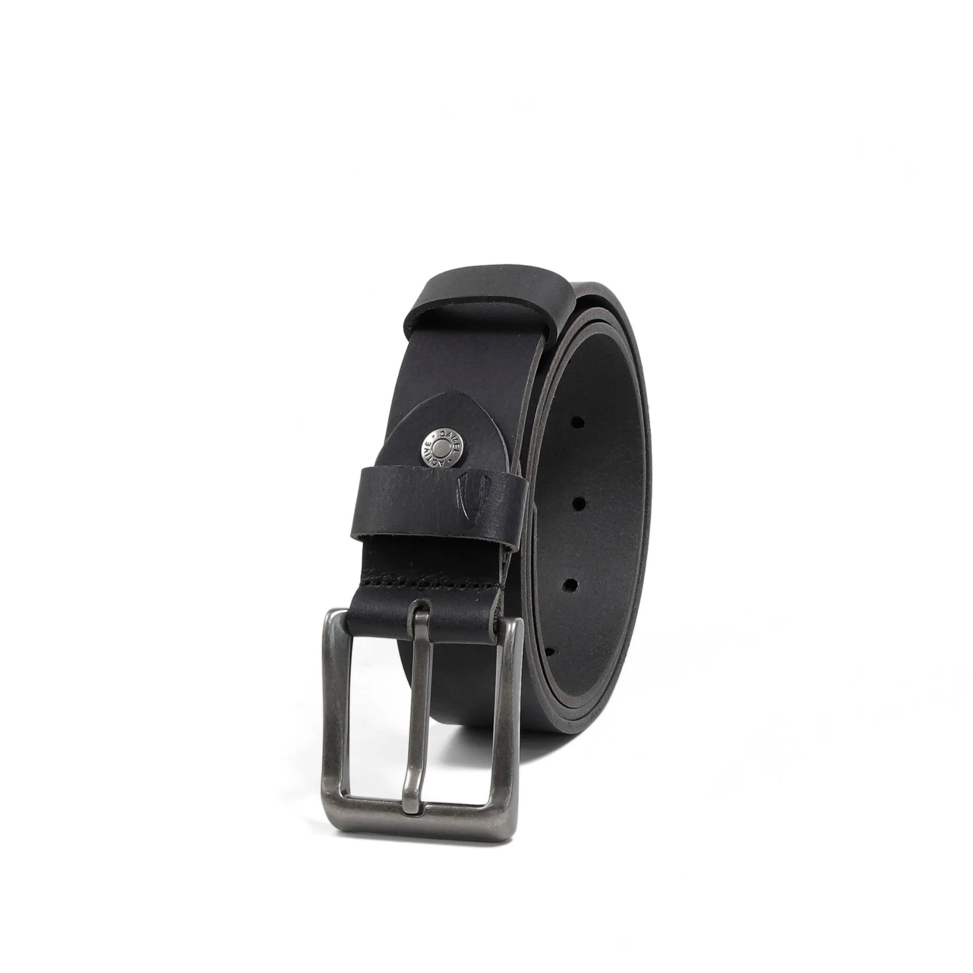 camel active Men Belt Leather Matte Finished Black 1707HBRG-24#BLK