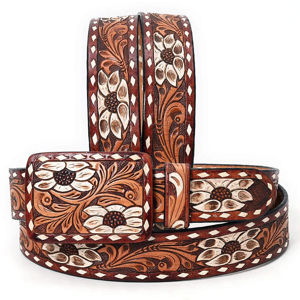 Caprock Canyon Hand Tooled Leather Belt