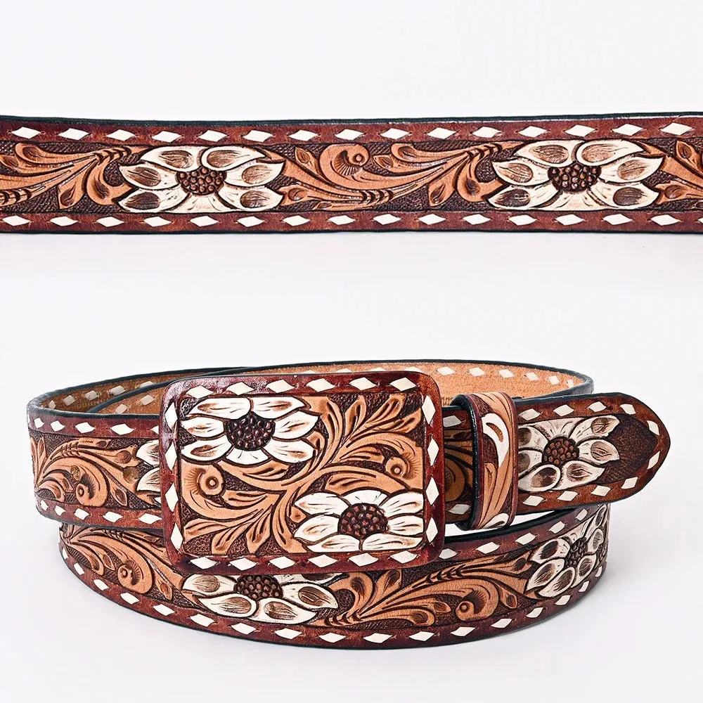 Caprock Canyon Hand Tooled Leather Belt
