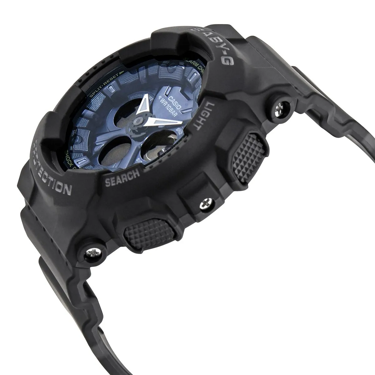 Casio Baby-G Alarm World Time Chronograph Quartz Analog-Digital Blue Dial Watch BA130-1A2
