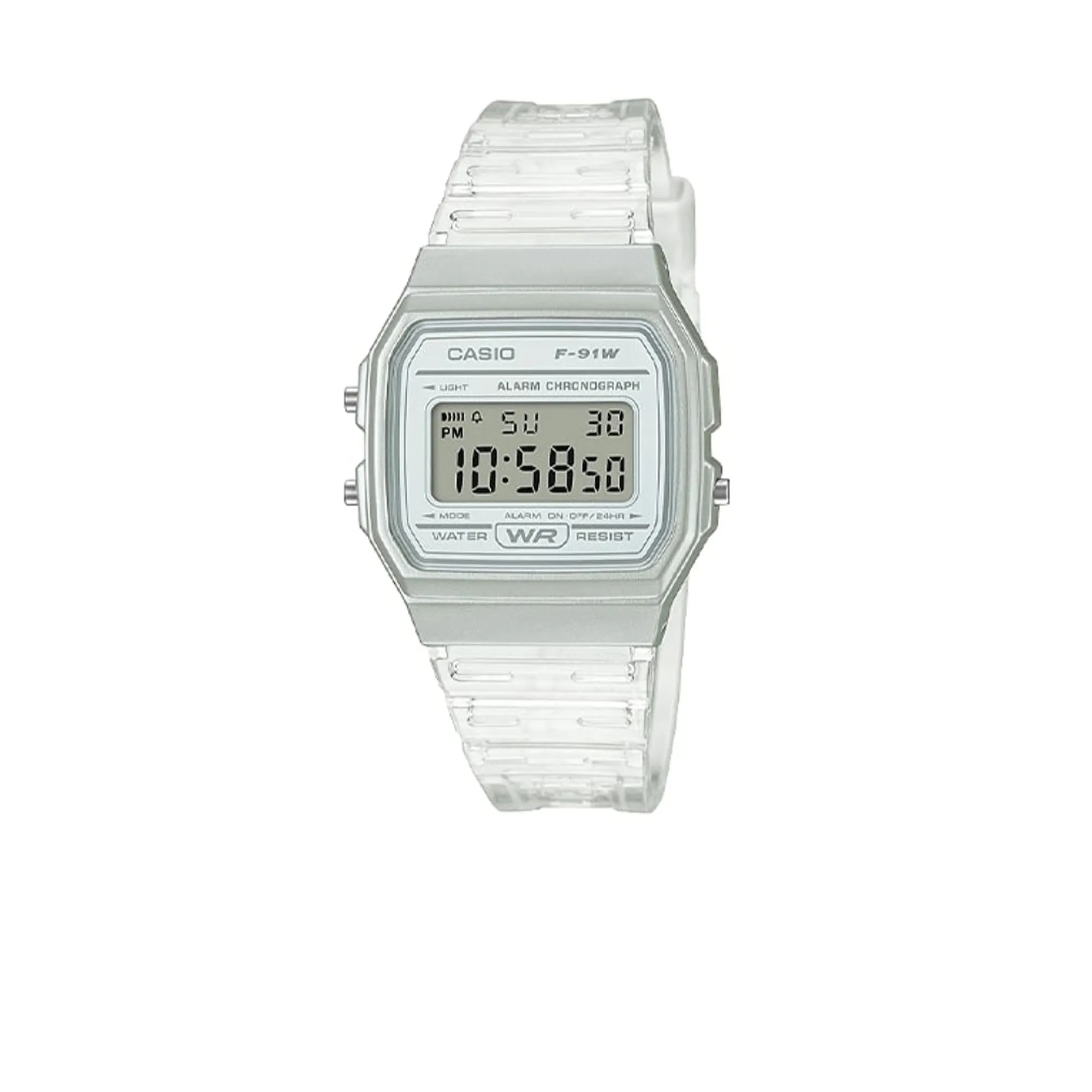 Casio Men's F91WS-7 Casio Clear Resin Watch
