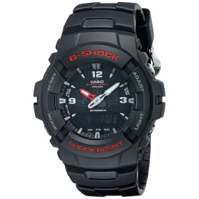 Casio Men's G100-1B G-Shock Analog-Digital Black Resin Watch
