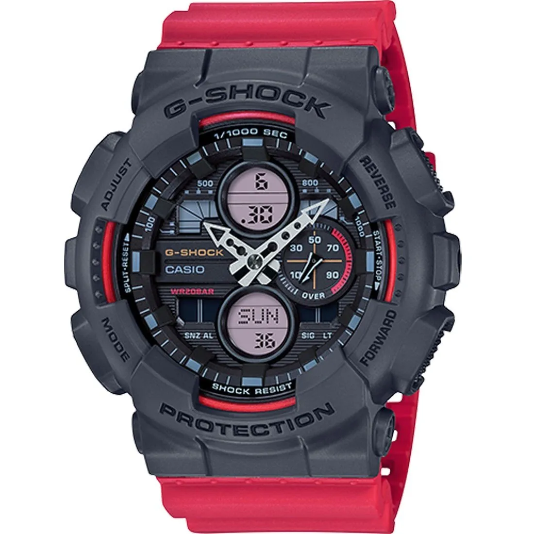Casio Men's GA140-4A G-Shock Red Resin Watch