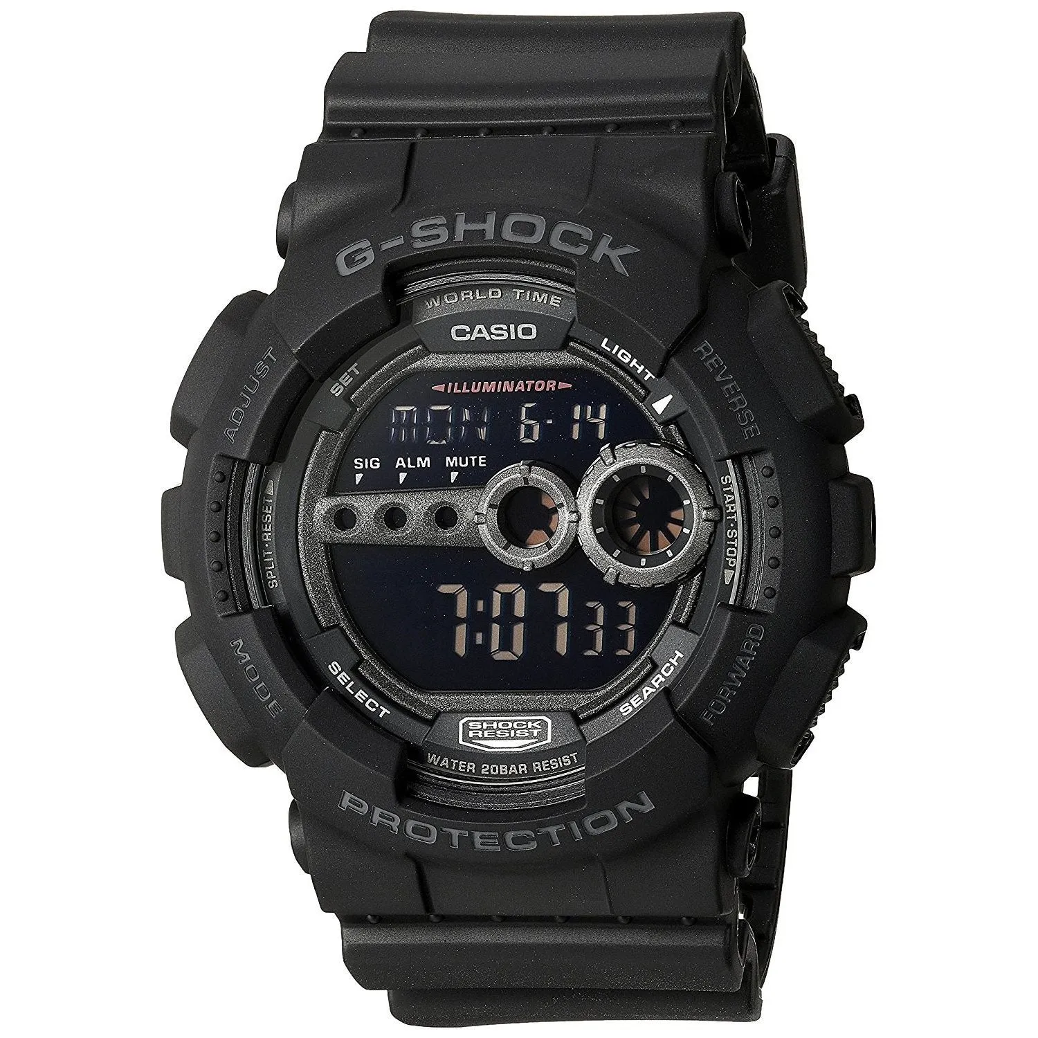 Casio Men's GD100-1B G-Shock Digital Black Resin Watch