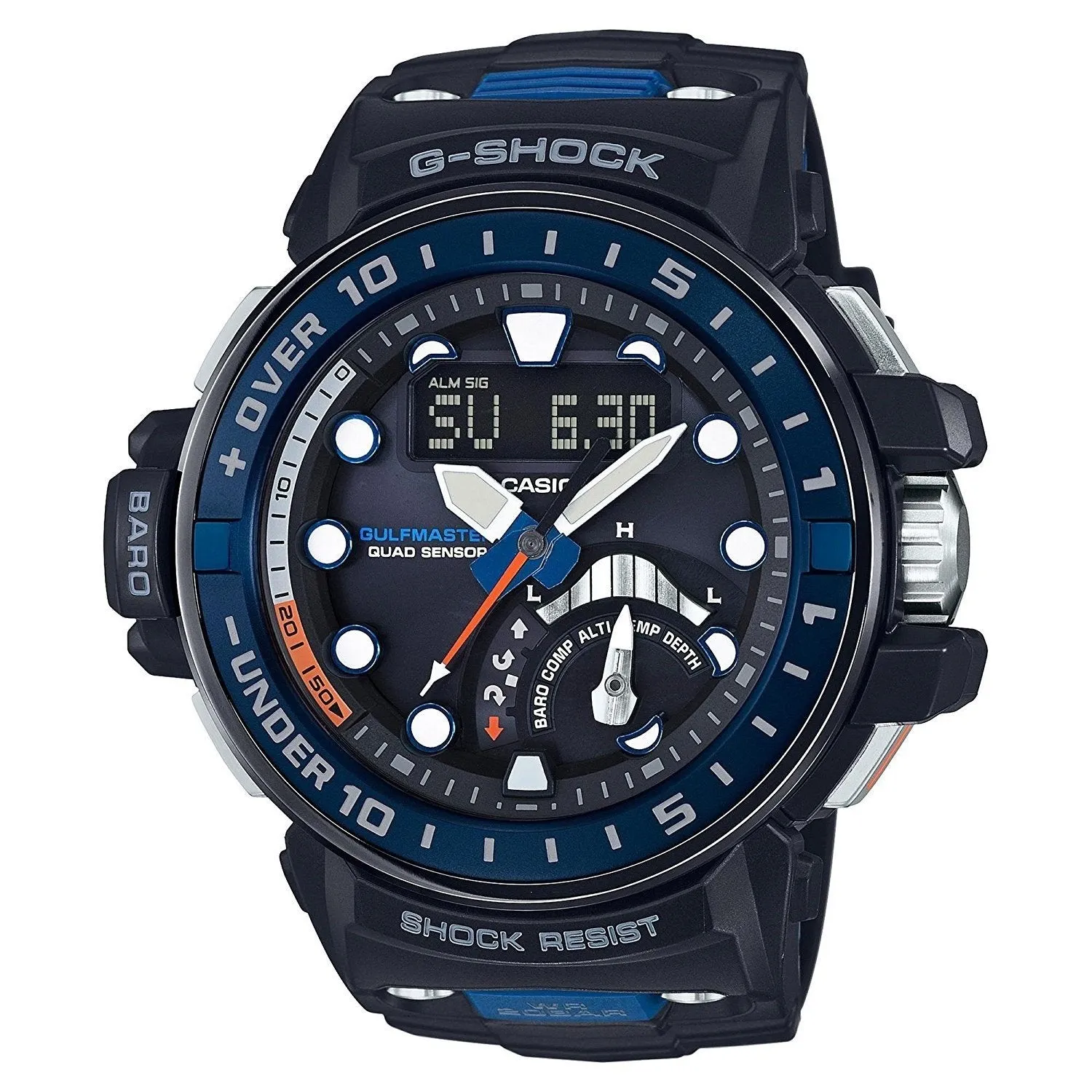 Casio Men's GWNQ1000-1A G-Shock Analog-Digital Blue Resin Watch