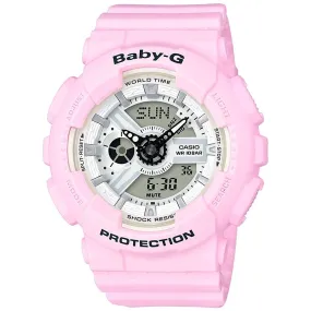 Casio Women's BA110BE-4A Baby-G Analog-Digital Pink Resin Watch