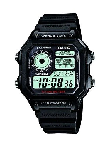 Casio Youth Grey Dial Men's Watch - AE-1200WH-1AVDF (D097)