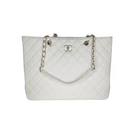 Chanel White Caviar Classic Timeless Tote