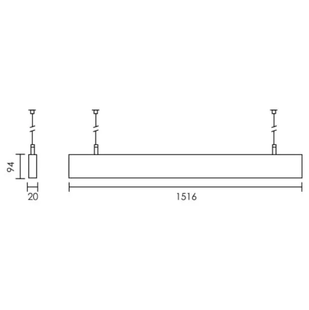 Chiara Black Up & Down Linear Pendant