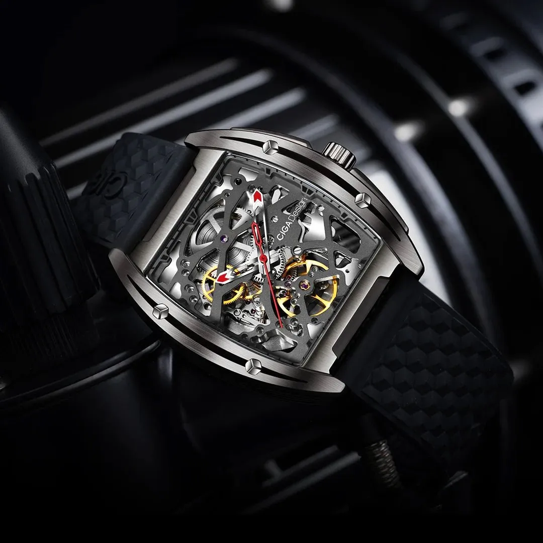 CIGA Design Watch Series Z Edge Titanium Founder Edition Extra Milanese Straps