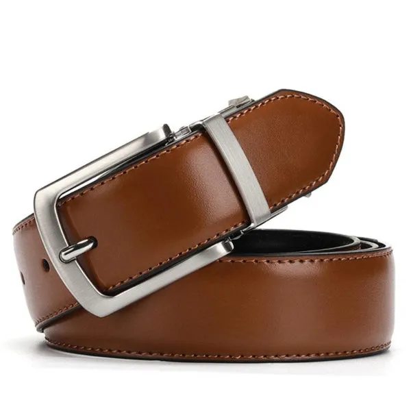 Classy Men Reversible Leather Belt Brown