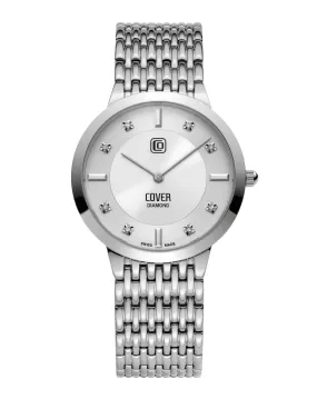 COVER Langham Diamond Steel Watch, Full Silver