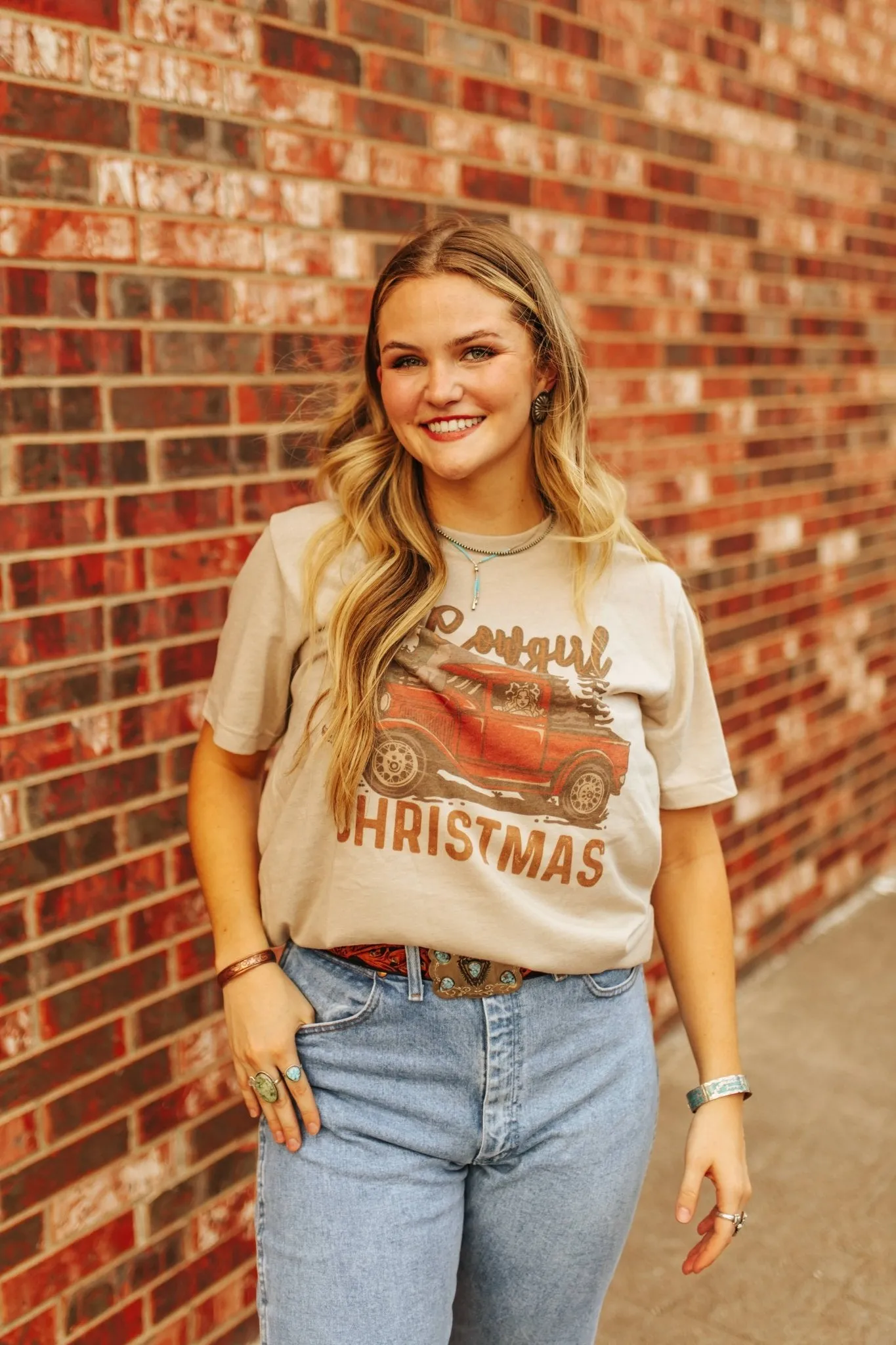 Cowgirl Cruisin' Holiday Graphic Tee