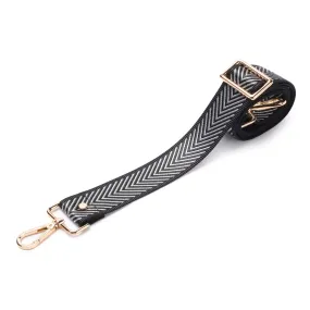 Crossbody strap - Silver Chevron