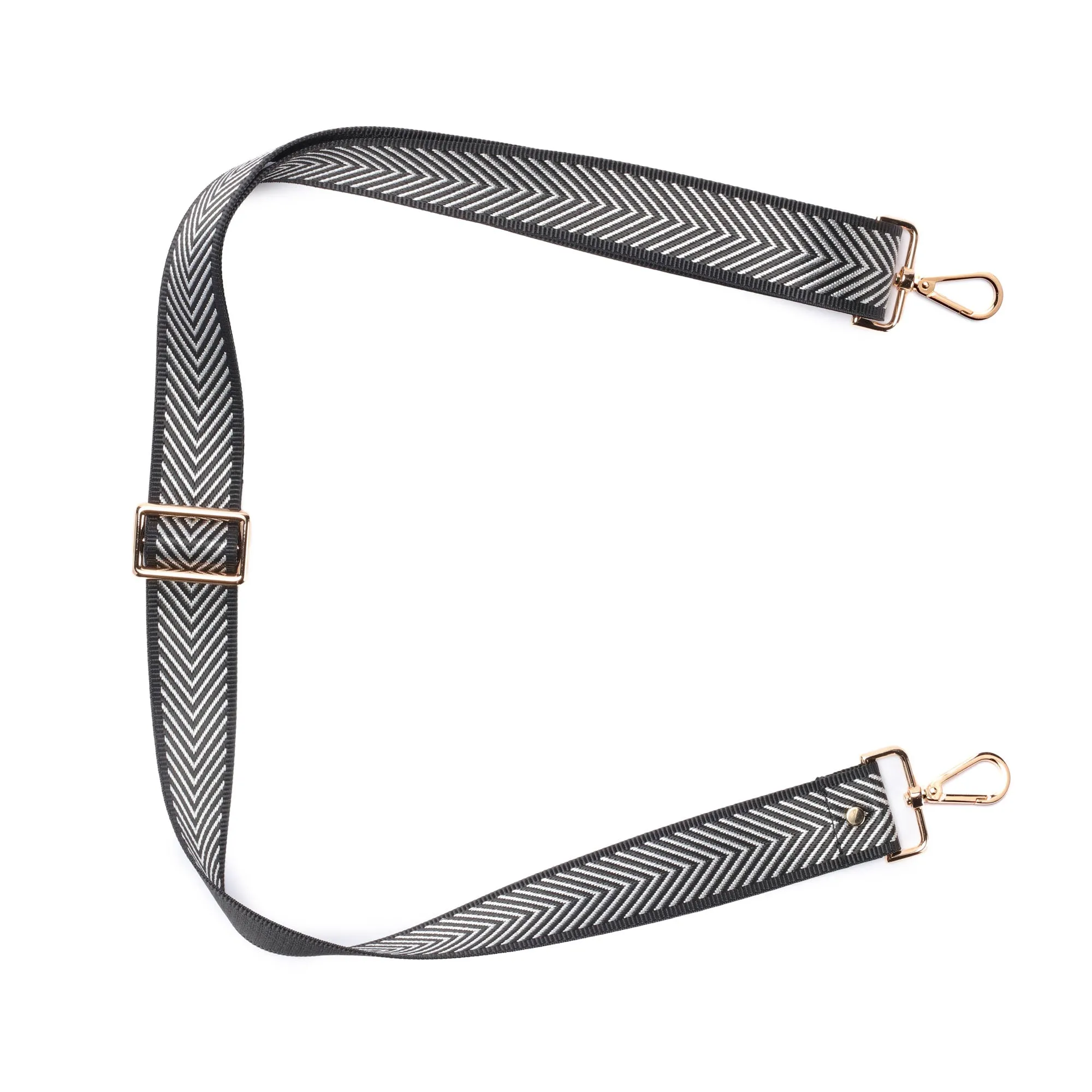 Crossbody strap - Silver Chevron