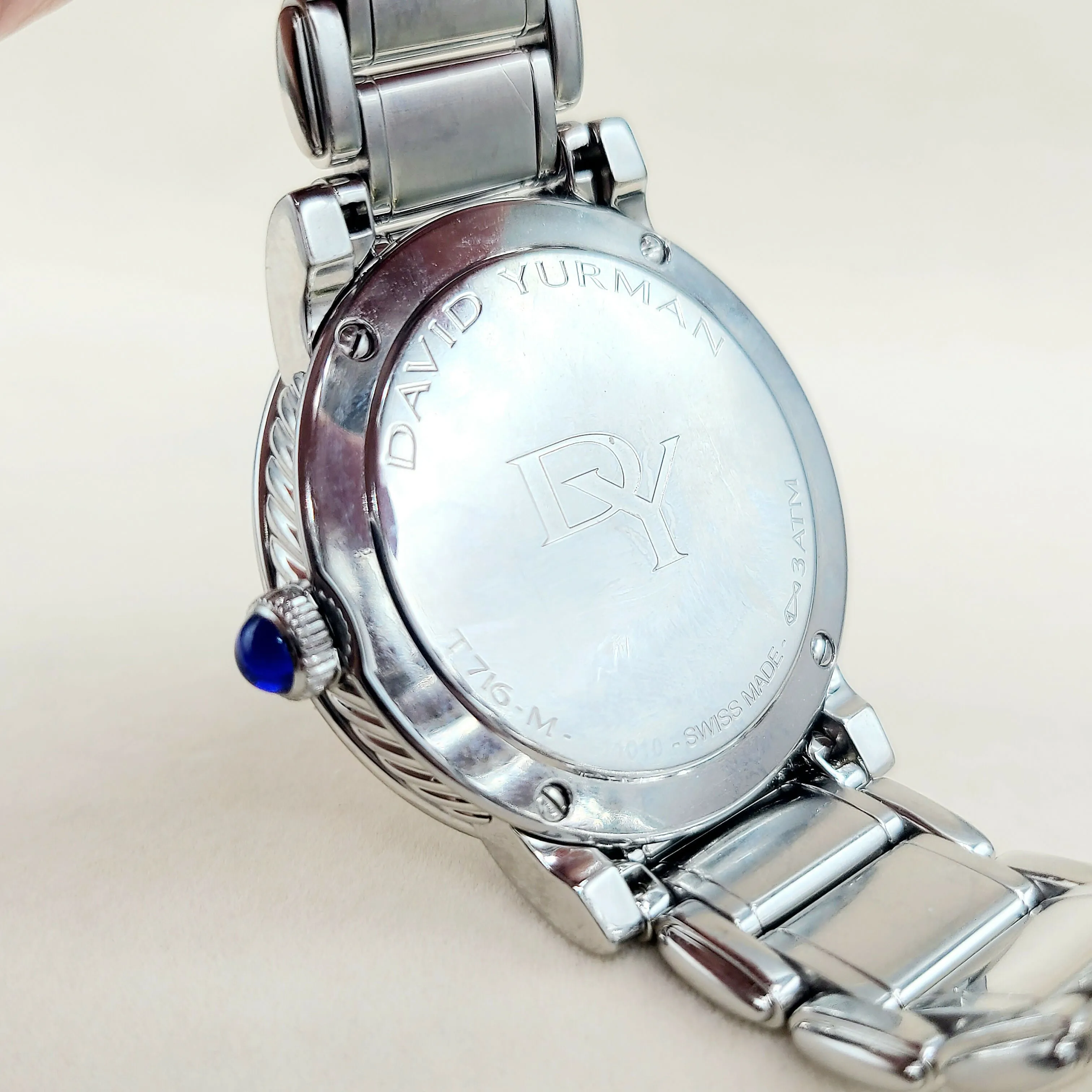 David Yurman Classic Quartz Watch Stainless Steel with Diamond Bezel, 38mm