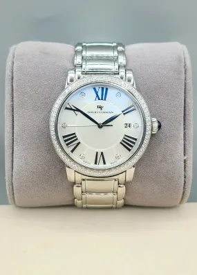 David Yurman Classic Quartz Watch Stainless Steel with Diamond Bezel, 38mm