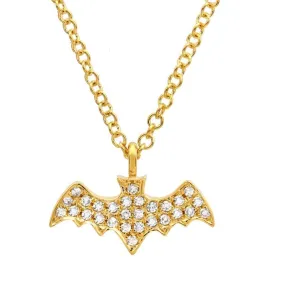 Diamond Bat Necklace