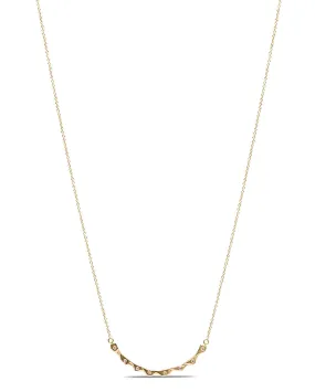 Diamond Curved Bar Pendant Necklace