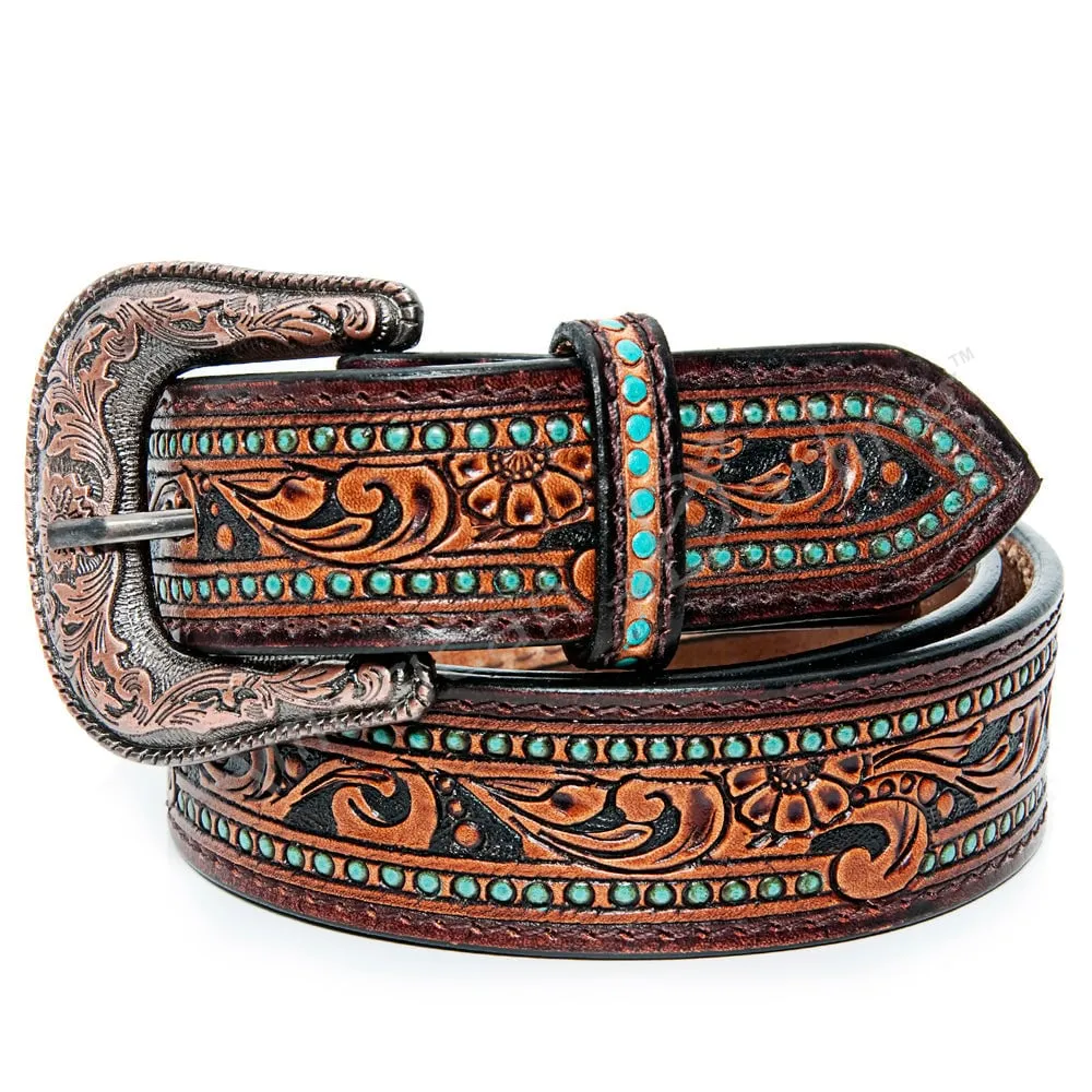 Dottie's Hand Tooled Leather Belt