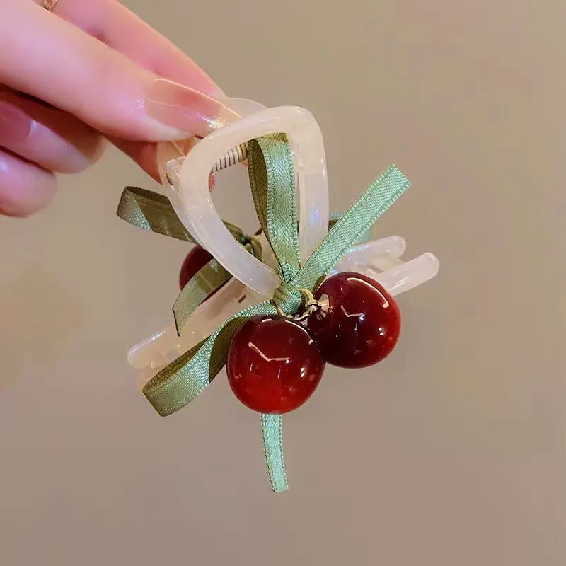 Elegant Cherry Hair Clip