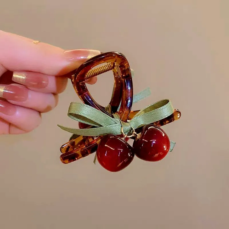 Elegant Cherry Hair Clip