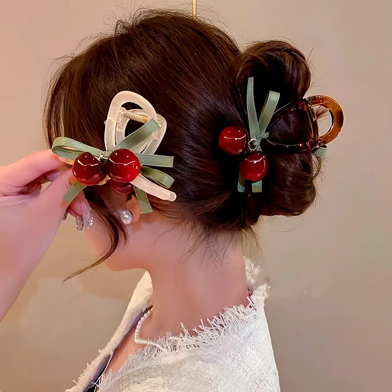 Elegant Cherry Hair Clip