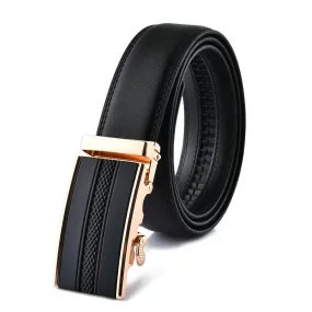 Embossed Leather Buckle Belt