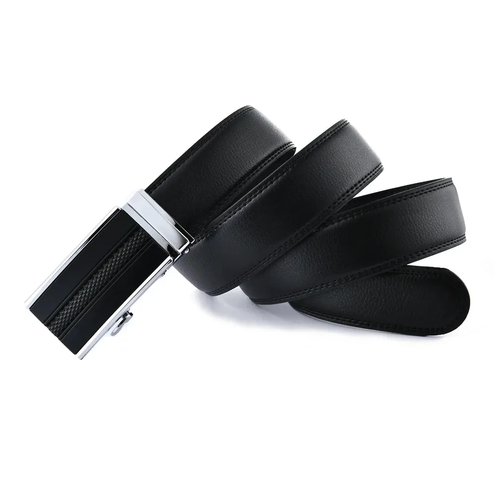 Embossed Leather Buckle Belt