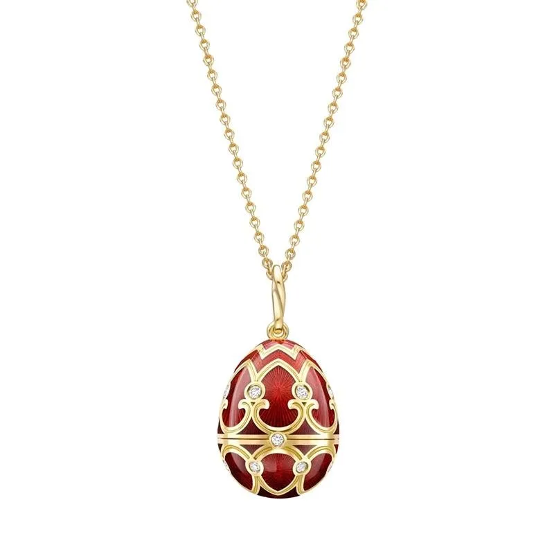 Faberge Palais Tsarskoye Selo Red Locket with Pig Surprise