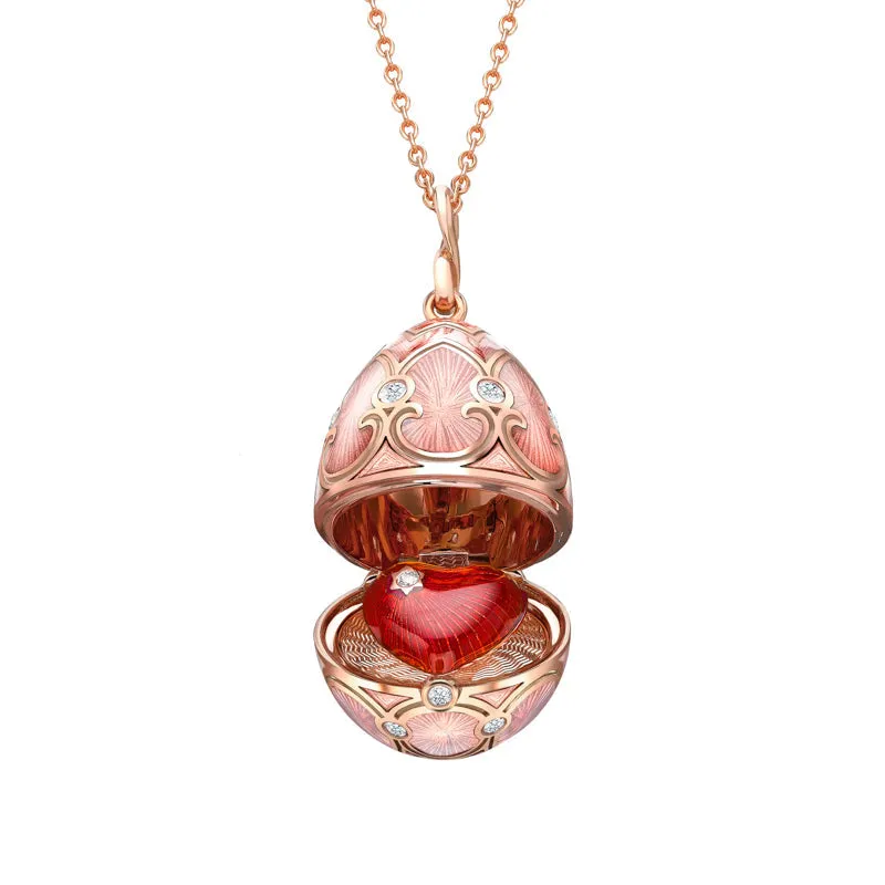 Faberge Palais Tsarskoye Selo Rose Locket With Heart Surprise