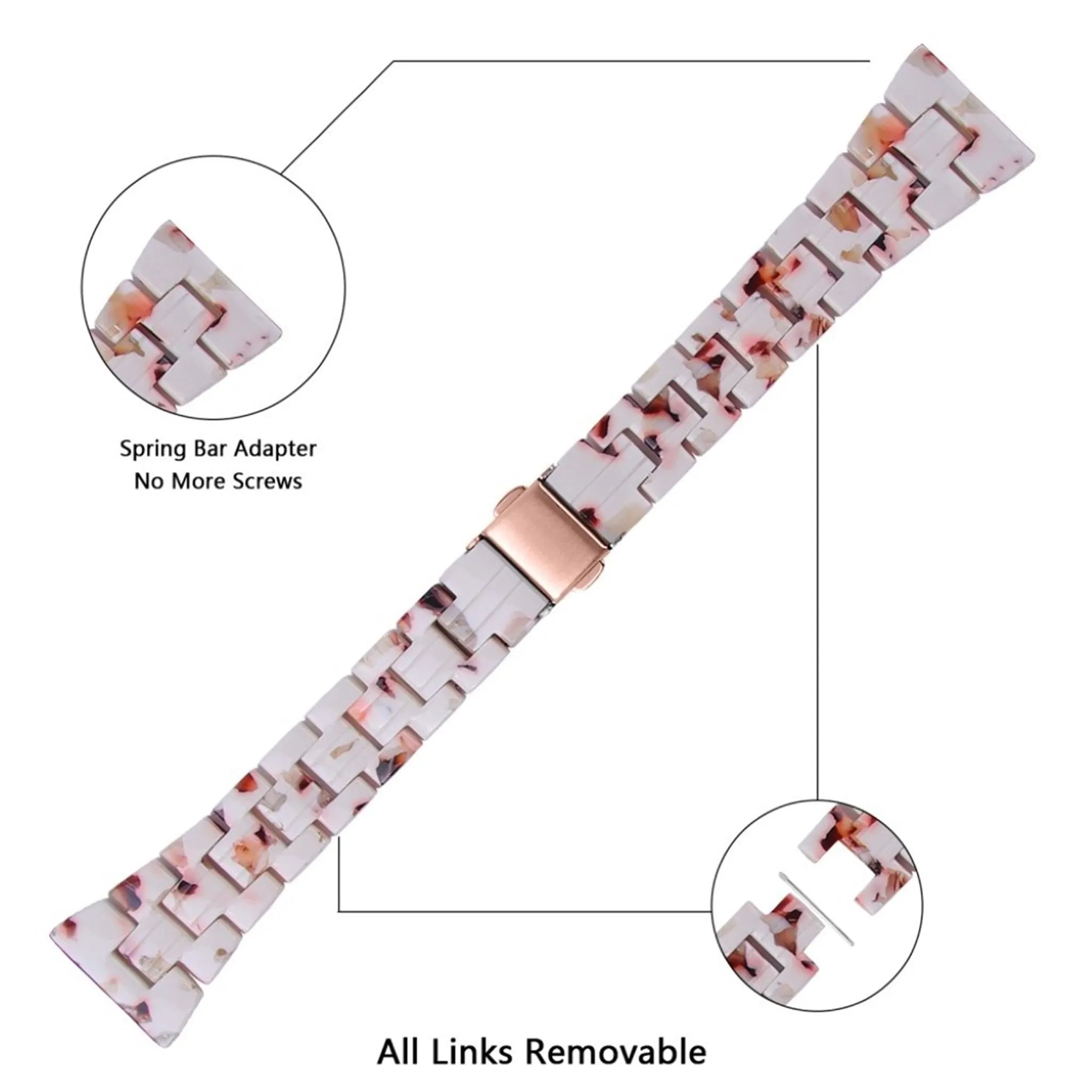 Fitbit Versa 2 / Versa Lite color print watch band - White Mix