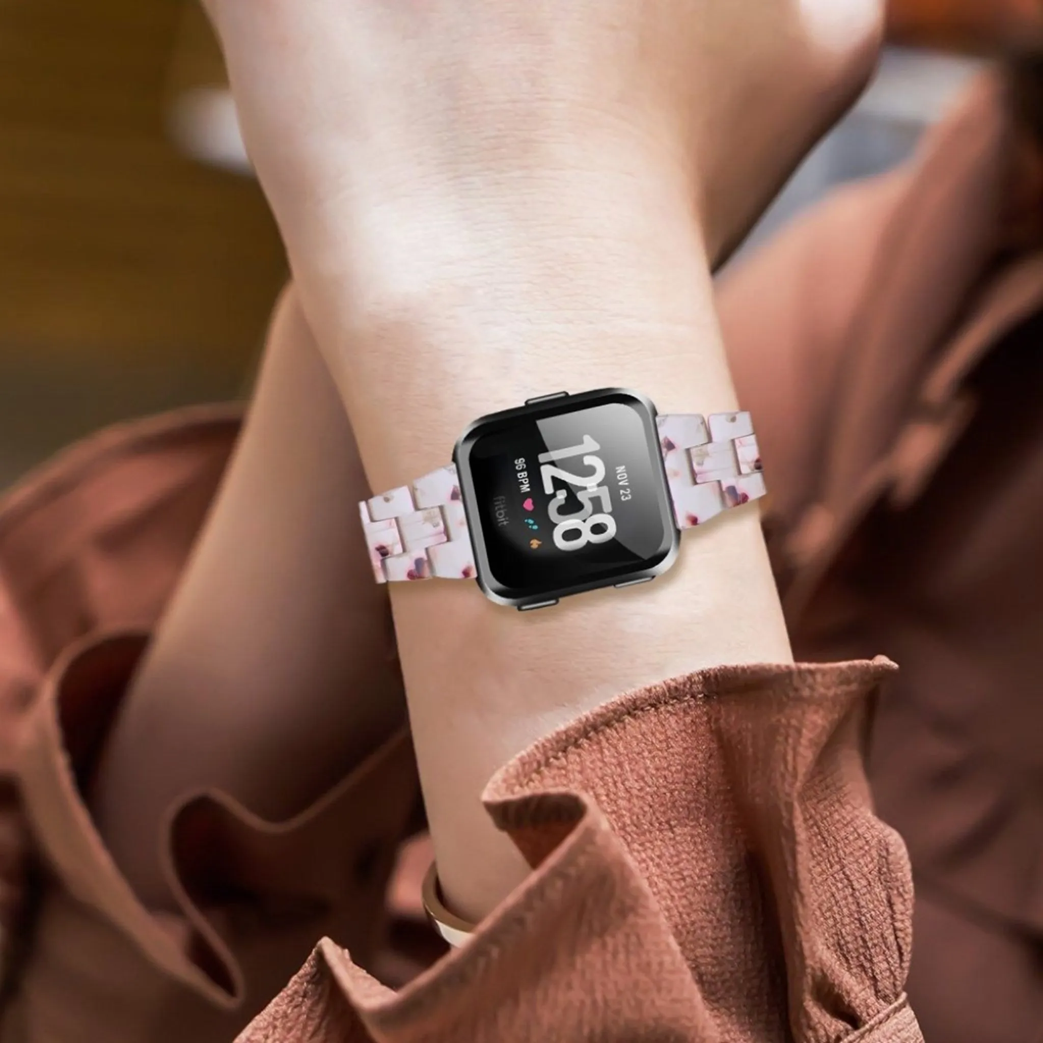 Fitbit Versa 2 / Versa Lite color print watch band - White Mix