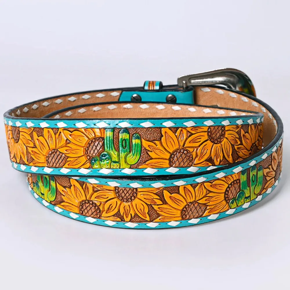 Flower Mound Hand Tooled Leather Belt