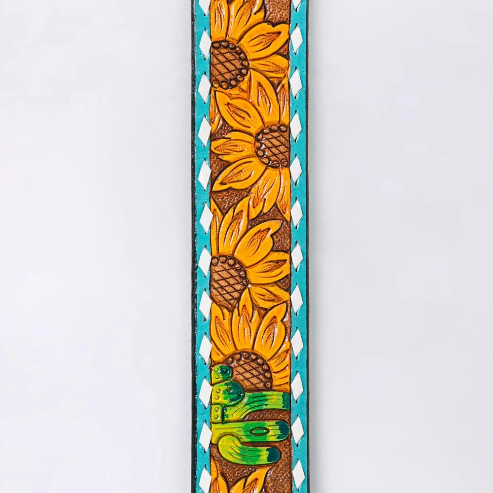 Flower Mound Hand Tooled Leather Belt
