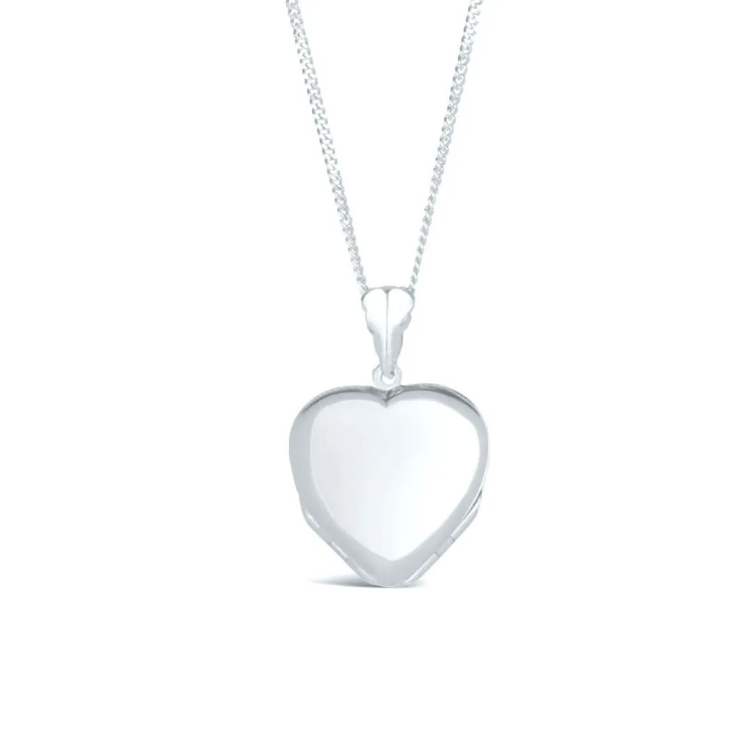 Four Picture Heart Locket | White Gold