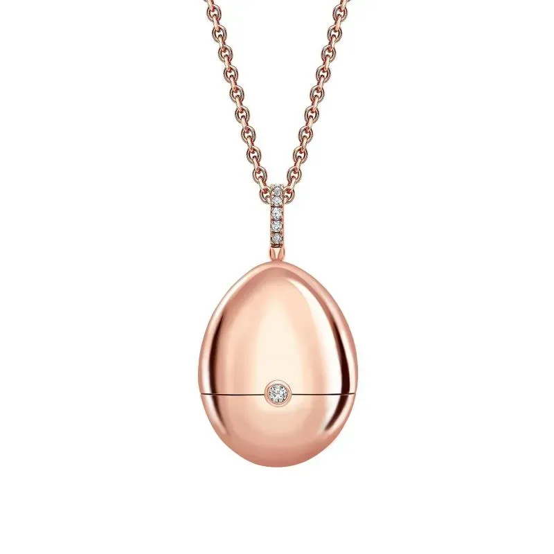 FSsence 18ct Rose Gold Diamond Heart Surprise Locket