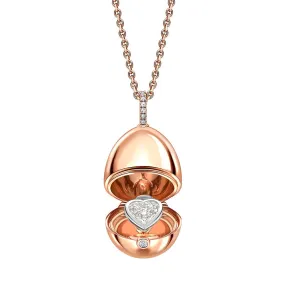 FSsence 18ct Rose Gold Diamond Heart Surprise Locket