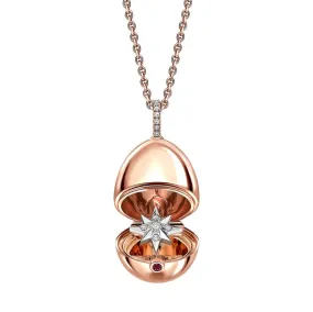 FSsence 18ct Rose Gold Diamond Star Surprise Locket