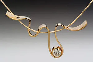 Golden Ribbon Necklace