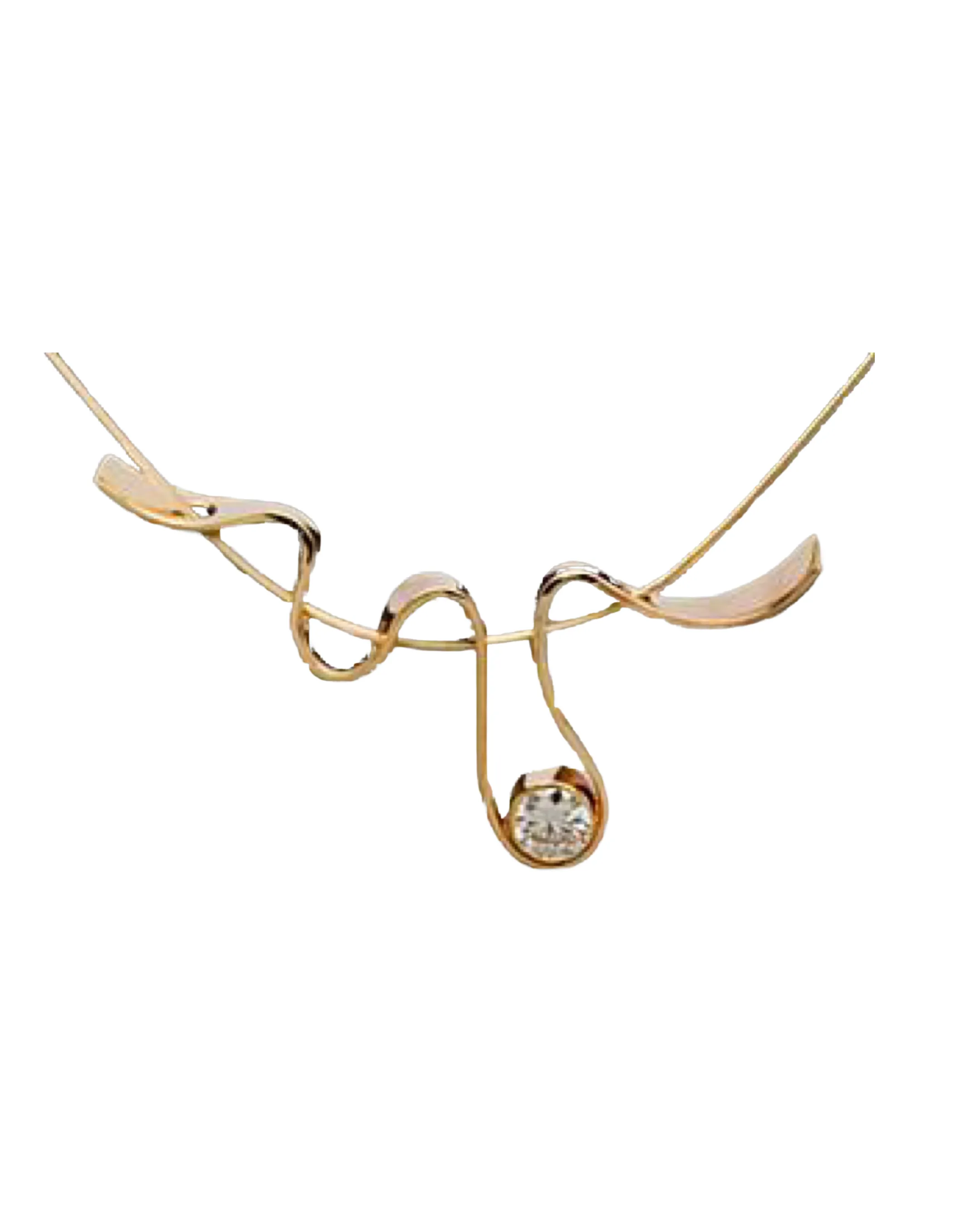 Golden Ribbon Necklace
