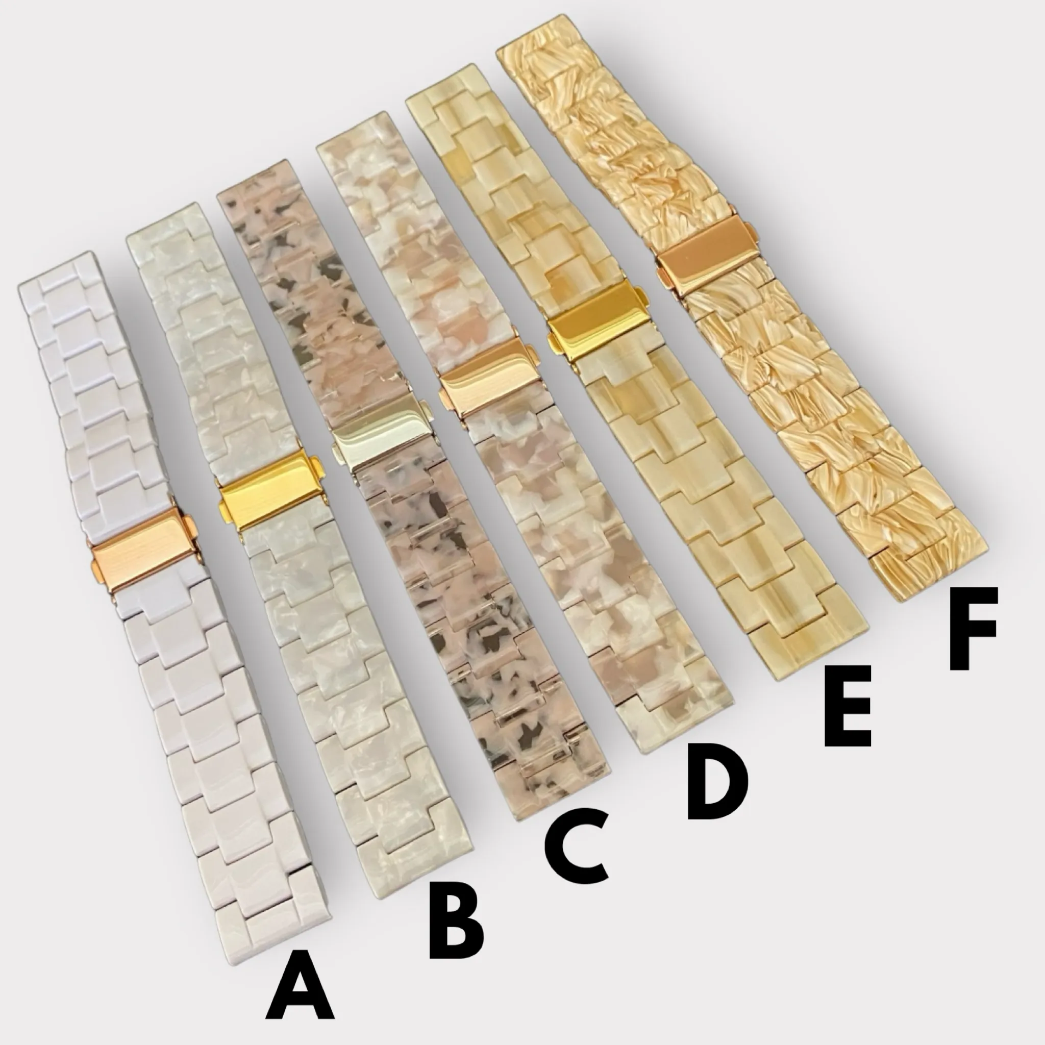 Google Pixel Resin Watchband With Rose Gold Adapters and Clasp