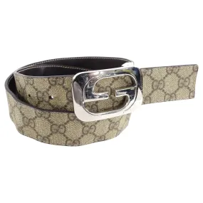 Gucci Monogram Canvas Brown Reversible GG Belt - 33-37"