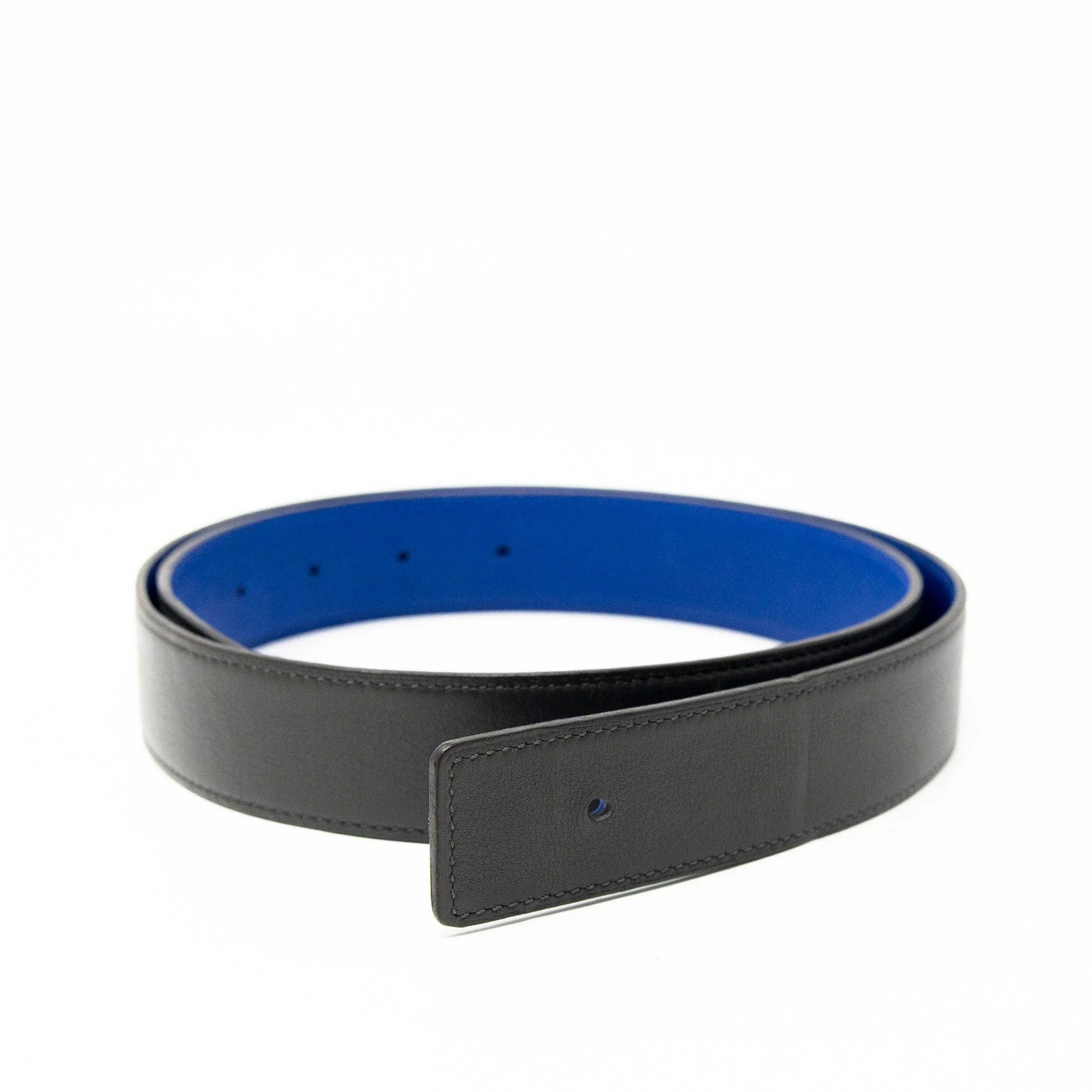 Hermes Bleu Electrique Reversible Belt Strap 85