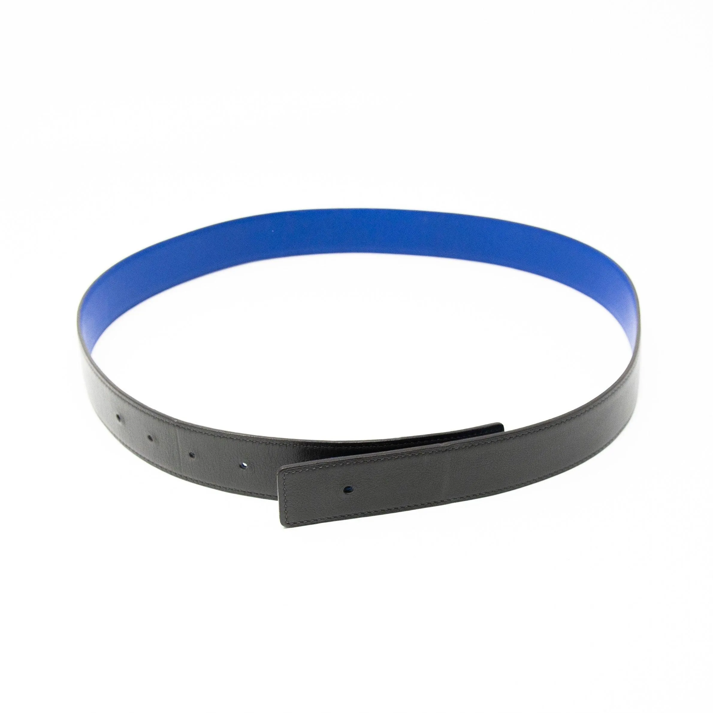 Hermes Bleu Electrique Reversible Belt Strap 85